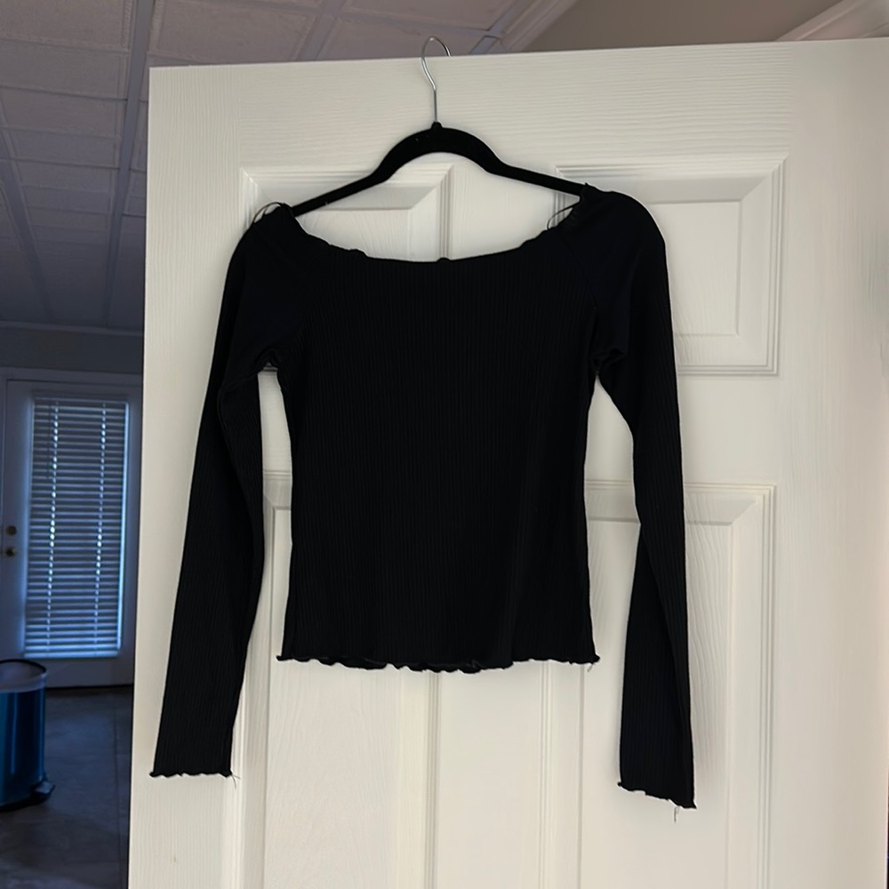 Long sleeve off the shoulder top